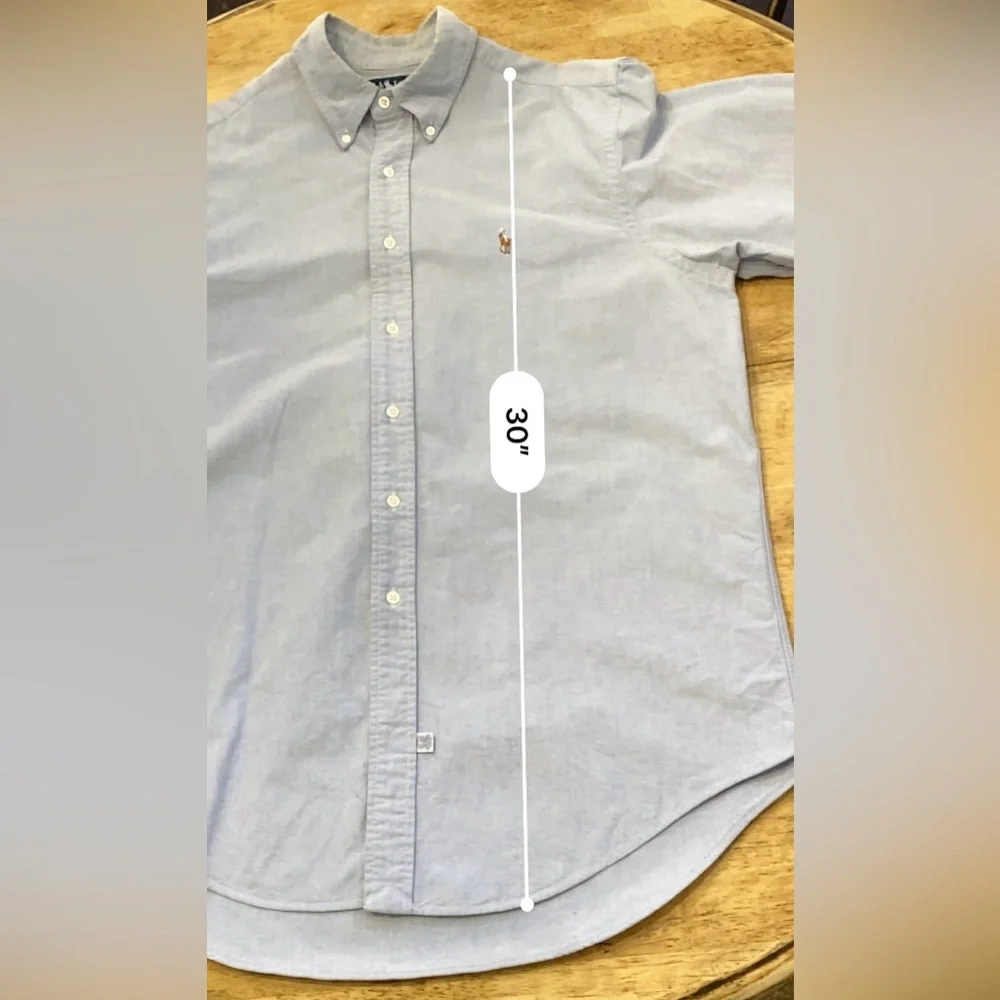Polo by Ralph Lauren Men’s Size‎ 161/2-34 Blue Iconic Oxford Shirt